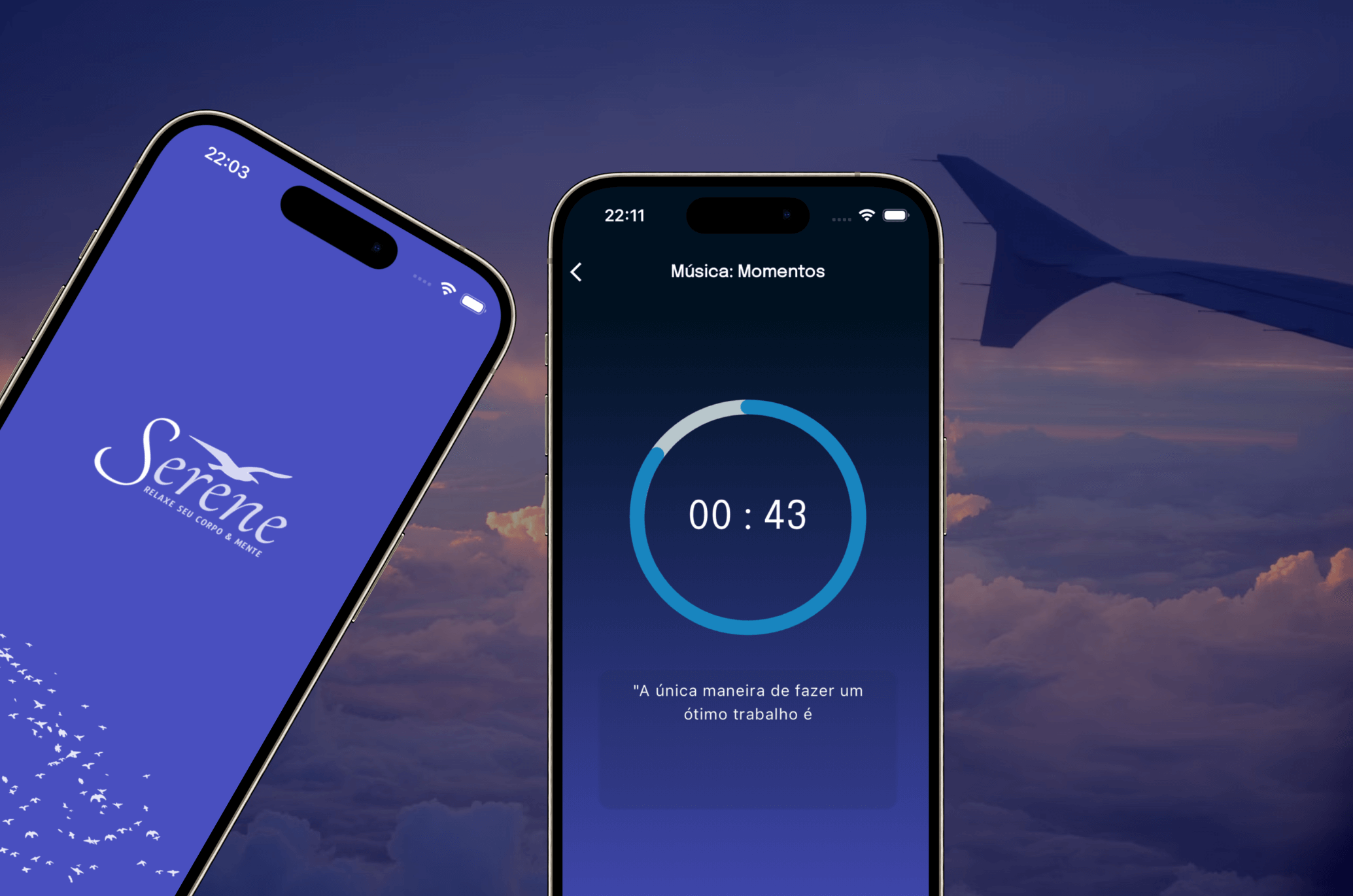 Applicativo serene relaxe seu corpo e mente